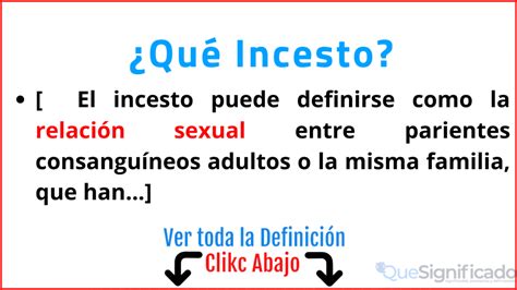 que es el insesto|Incesto – Qué es, concepto y definición